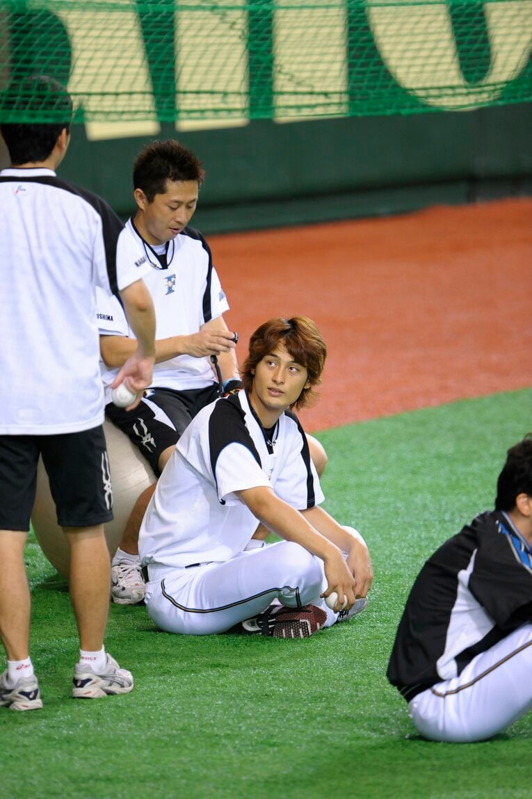 日本ハム時代のダルビッシュ　©BUNGEISHUNJU