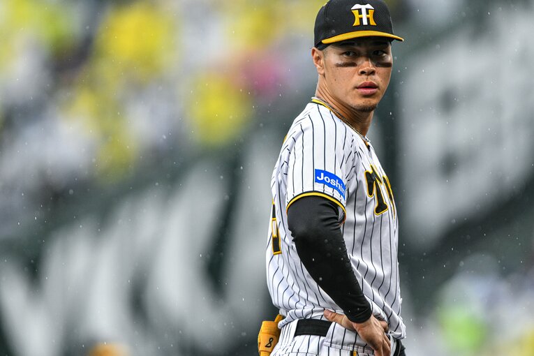 岡田彰布の監督在任中は厳しい扱いを受けることが多かった佐藤輝明　©Takuya Sugiyama