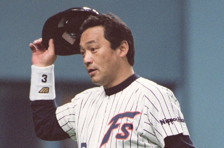 1996年オフに巨人から日本ハムに移籍した落合博満。当時43歳だったが3億円の2年契約と期待されていた ／ photograph by KYODO