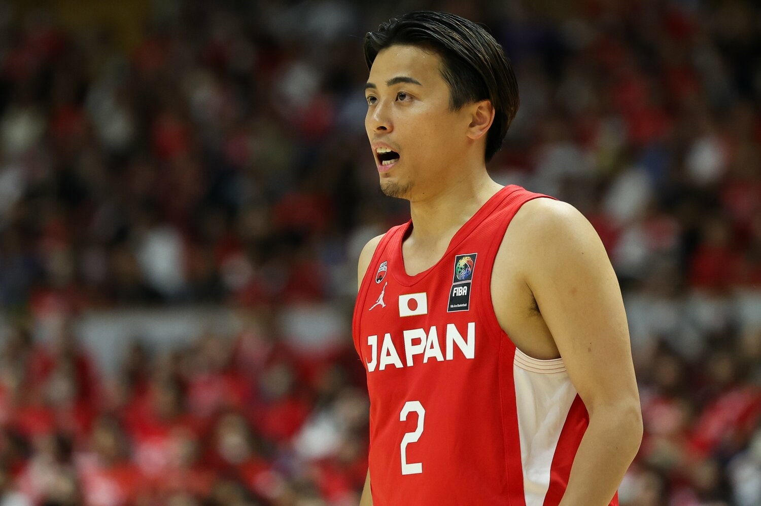 オーストラリアとの強化試合での富樫。7年間で日本バスケ界も大きく変わった　©Getty Images