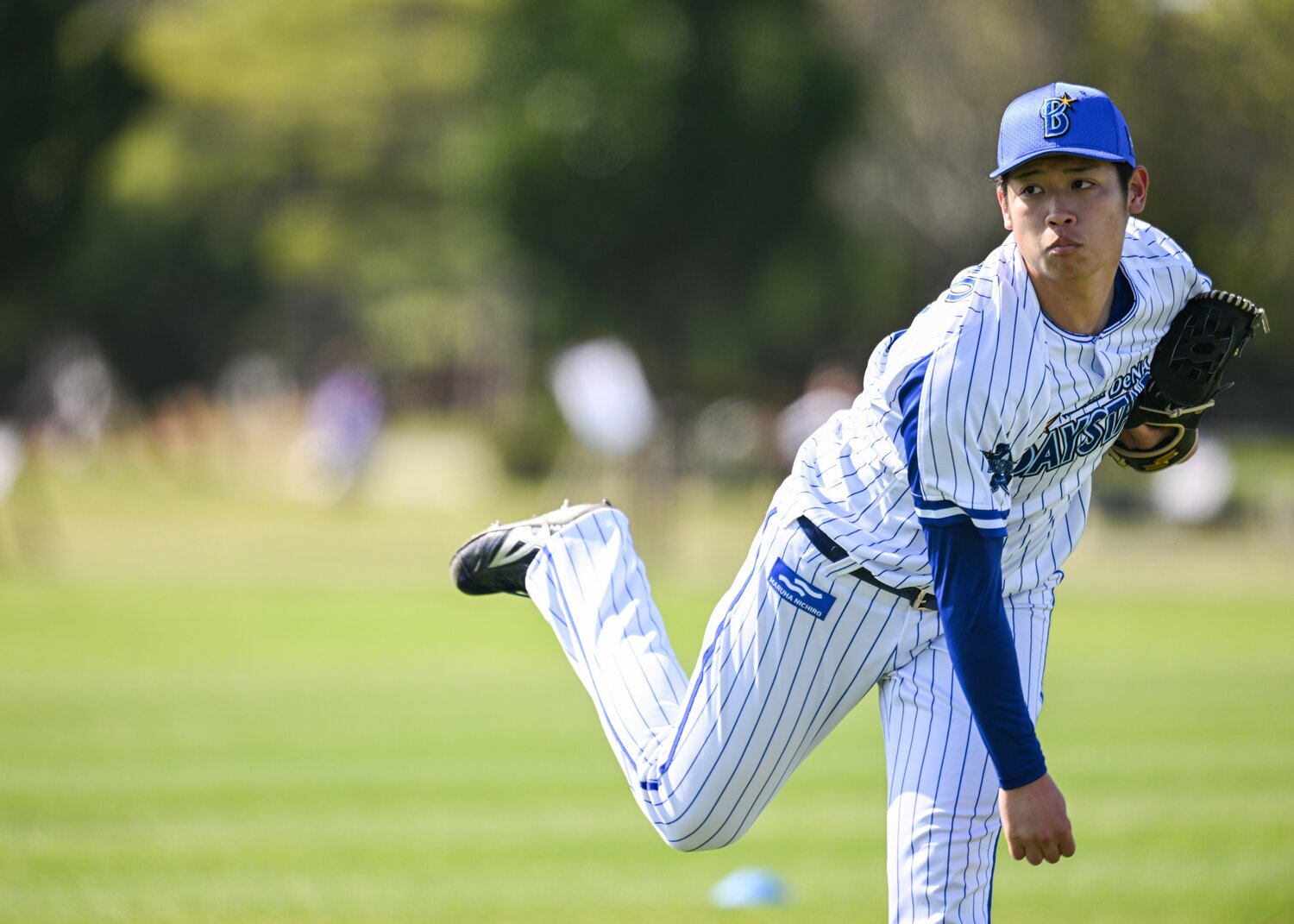 今春のDeNA沖縄キャンプでの小園健太。チームの育成方針のため3月から二軍に合流した　©Nanae Suzuki