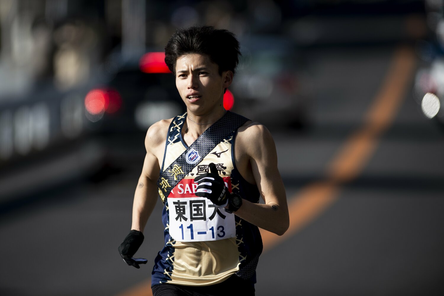 アンカーを務めた真船は後に東京国際大の主力として箱根路でも活躍　©Yuki Suenaga