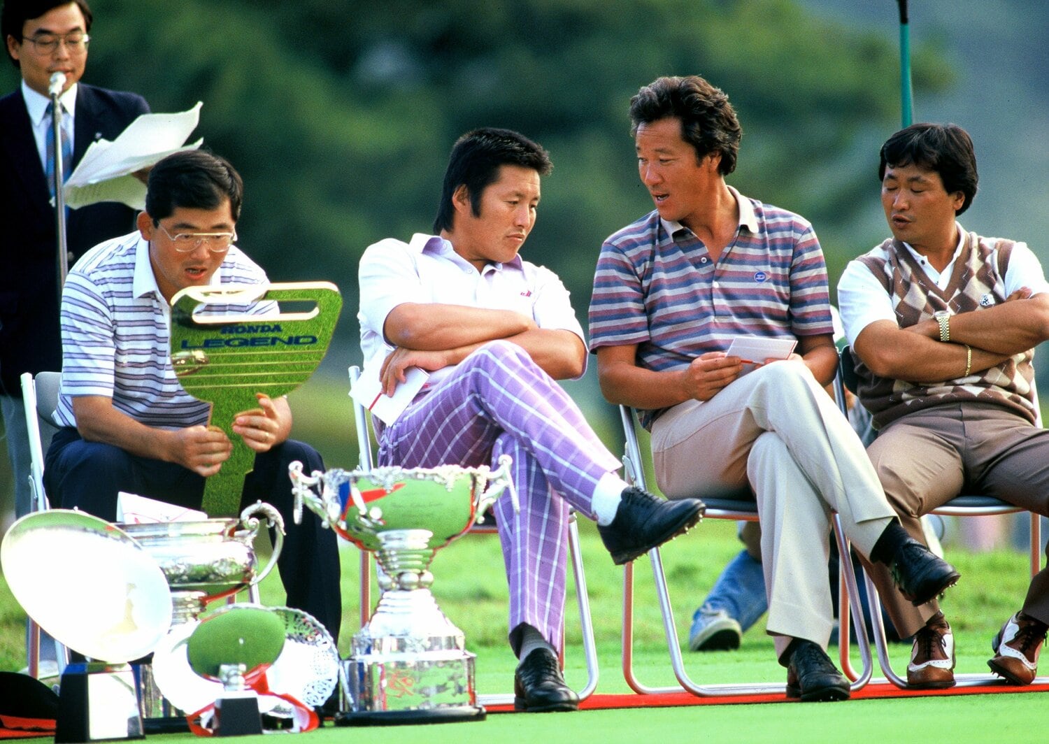 1986年日本オープン／左から中島常幸、尾崎将司、青木功、倉本昌弘　©︎BUNGEISHUNJU