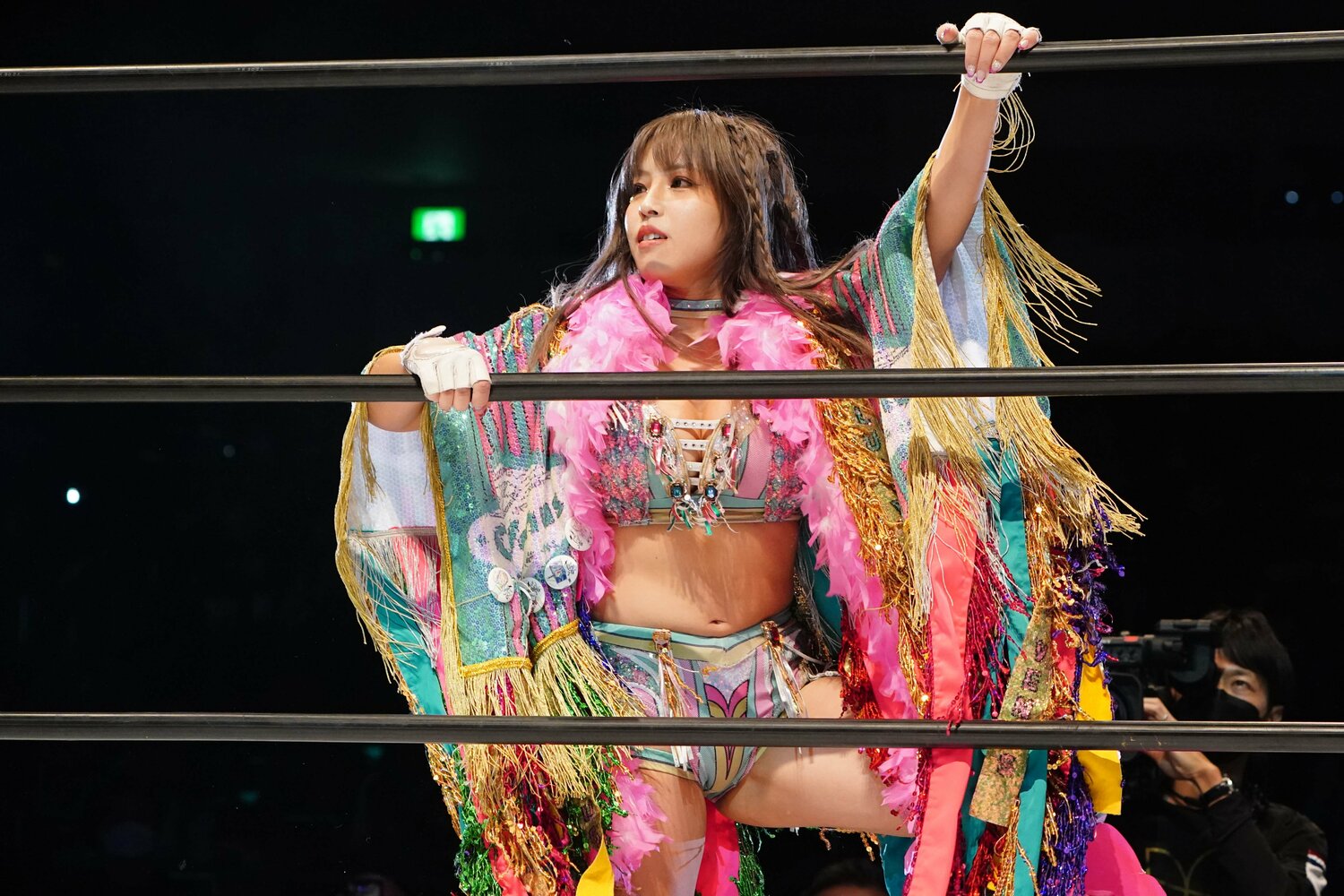 ユニット選手の欠場などが重なり、ひとりで闘い続けた白川　©Essei Hara