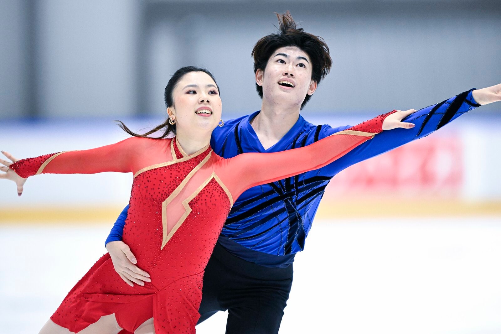 アイスダンスの森田真沙也、吉田唄菜組　©Asami Enomoto