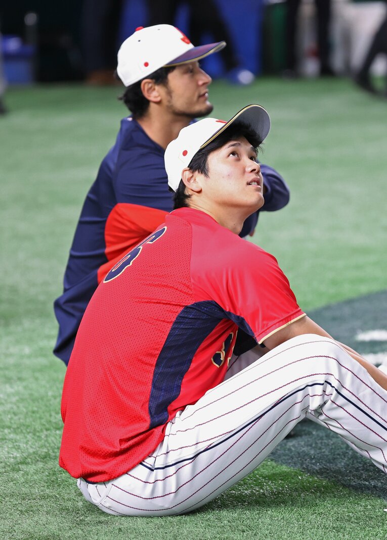 WBCでの大谷とダルビッシュ　©JIJI PRESS