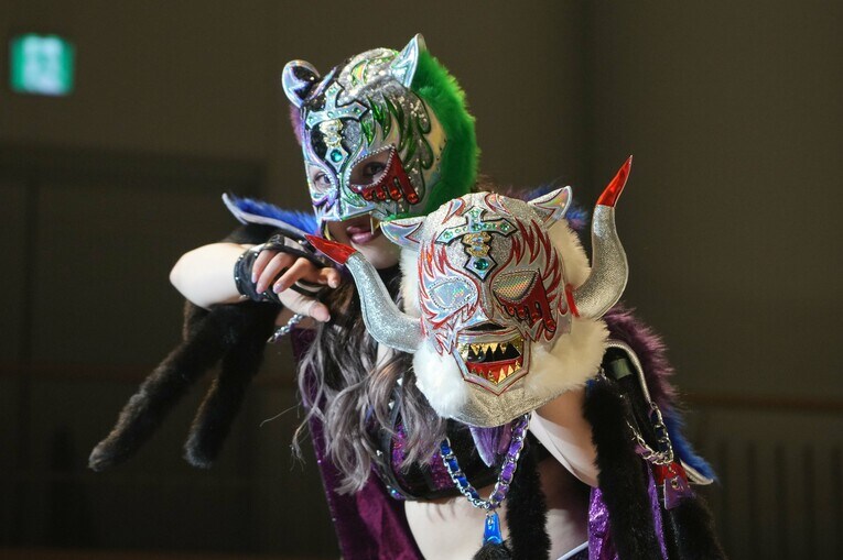 マスクを手に入場するキッド。6月2日、品川インターシティホール