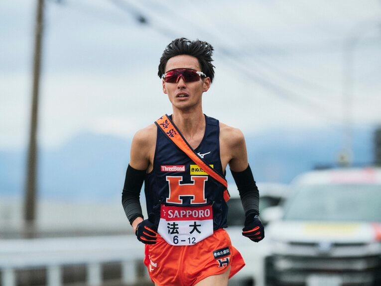 法政大・宮岡幸大は前頭九枚目に。今大会では7区を区間6位　©Yuki Suenaga