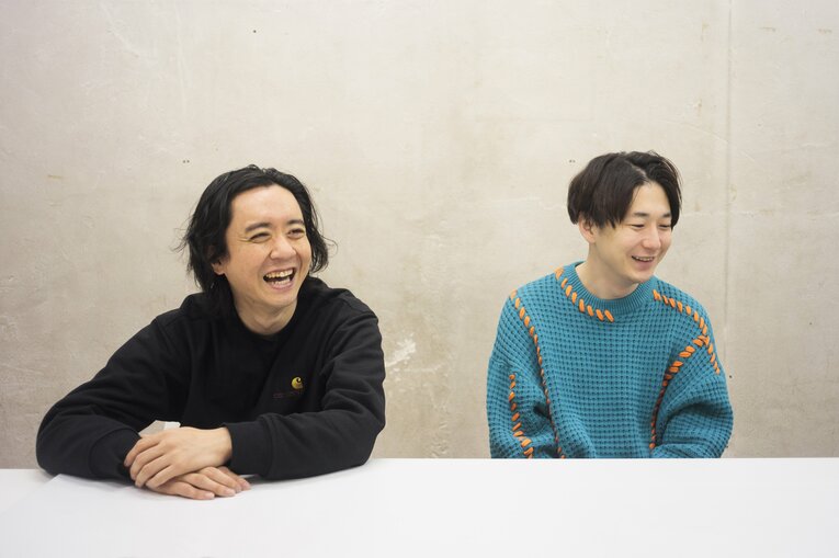 結成5年で初めてのM-1決勝だったダイヤモンド。野澤輸出（ネタ作り担当、写真左）と小野竜輔。吉本興業所属