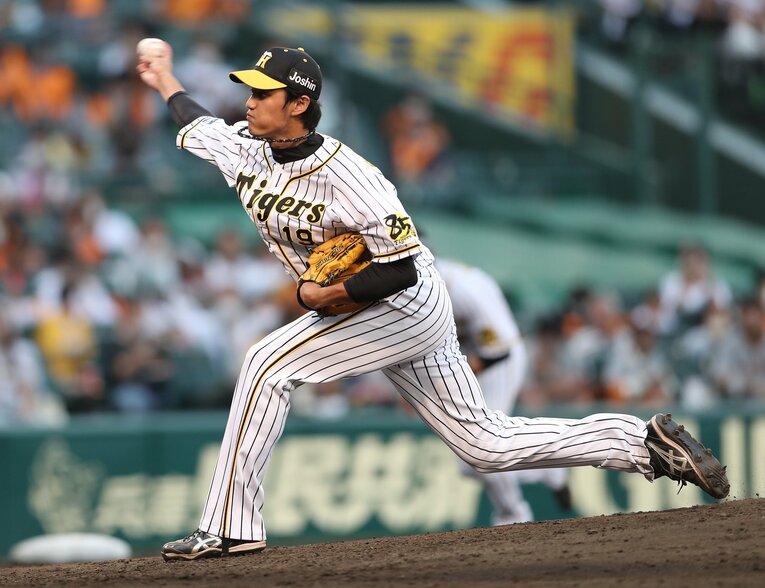 中継ぎとして登板した2020年の藤浪　©︎JIJI PRESS