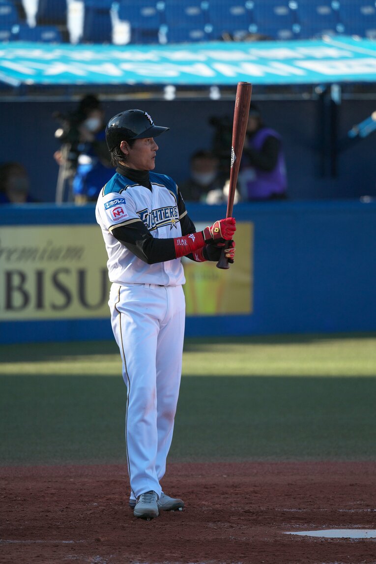 2020年のトライアウトに出場した新庄　©Hideki Sugiyama