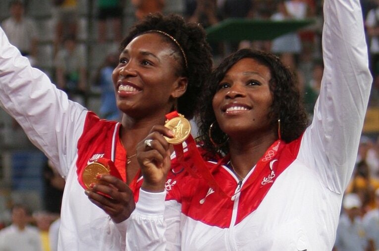 セリーナ・ウィリアムズ（右）＆ビーナス・ウィリアムズ　©Kaoru Watanabe/JMPA