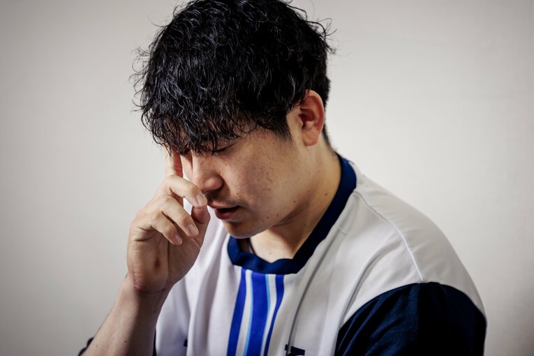 インタビューに応じる佐野恵太　©Kiichi Matsumoto