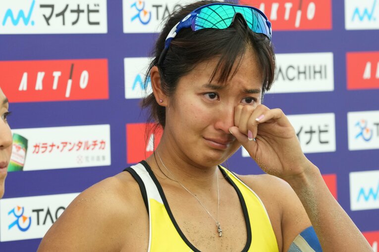 東京五輪の代表決定戦に敗れ、涙を流した　©Kazuaki Matsunaga