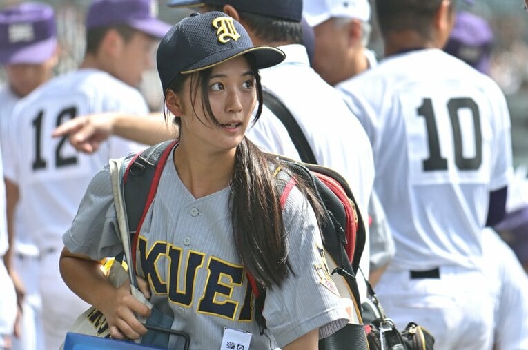 愛娘のよつはさん。仙台育英高で記録員として今夏の甲子園出場を果たした　©Hideki Sugiyama