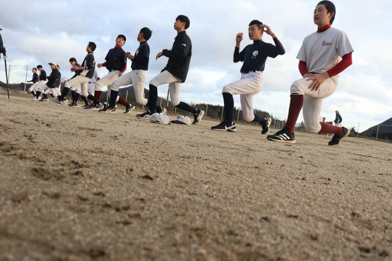 「能力高い子が多い」隠岐ジュニアベースボールクラブの練習風景　©Yuki Kashimoto
