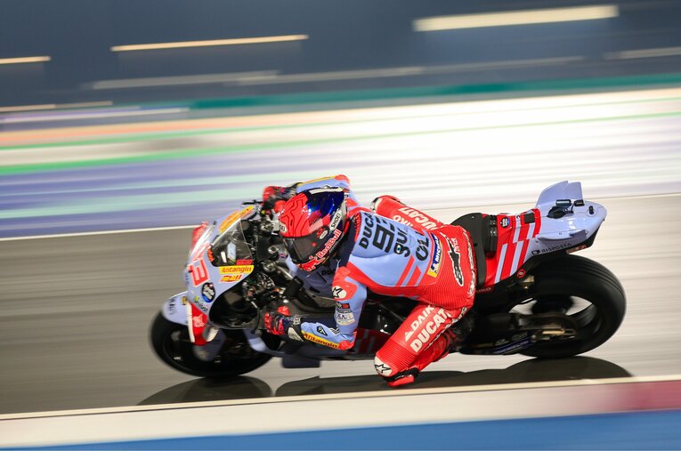 ドゥカティでの初戦となった今季開幕戦カタールGP決勝を、マルケスは驚くほど淡々と走った ／ photograph by Satoshi Endo