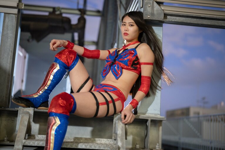 マリーゴールドのプロレスラー・橘渚　©Shiro Miyake