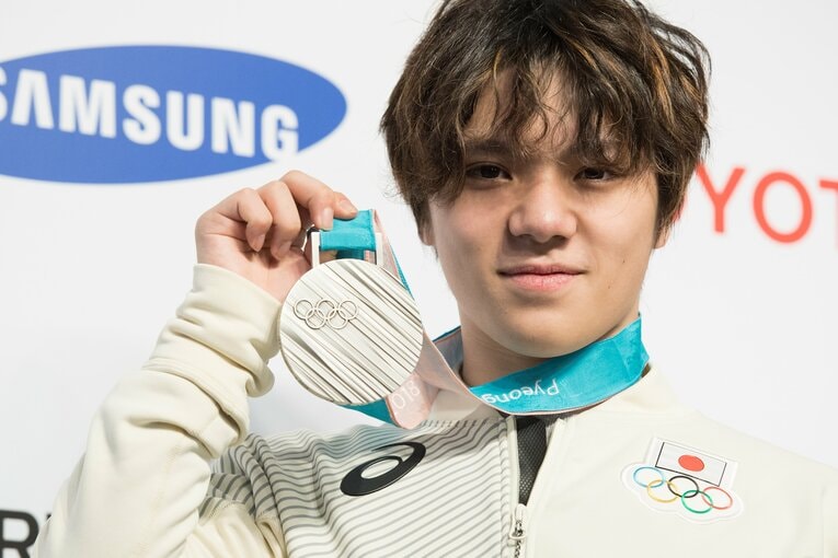 2018年平昌五輪で銀メダルを獲得した宇野　©︎Asami Enomoto/JMPA