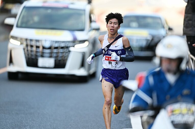 田澤廉（駒大）／2区 ／ photograph by MATSUO/AFLO