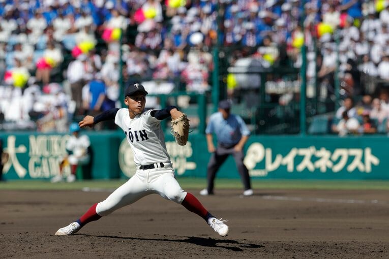 初戦の先発を務めた中野大虎　©Shigeki Yamamoto