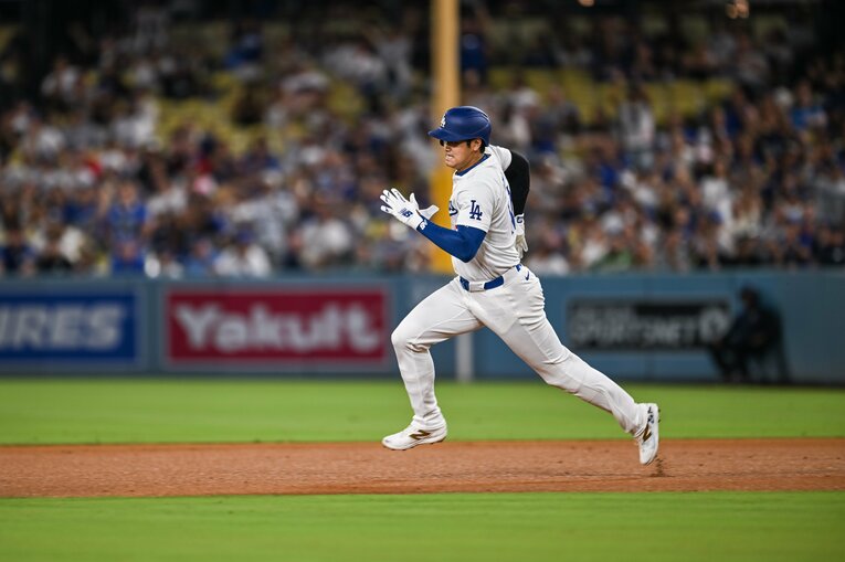 昨年は大谷が盗塁を重ねることがチームに一層勢いを与えていた　©Nanae Suzuki