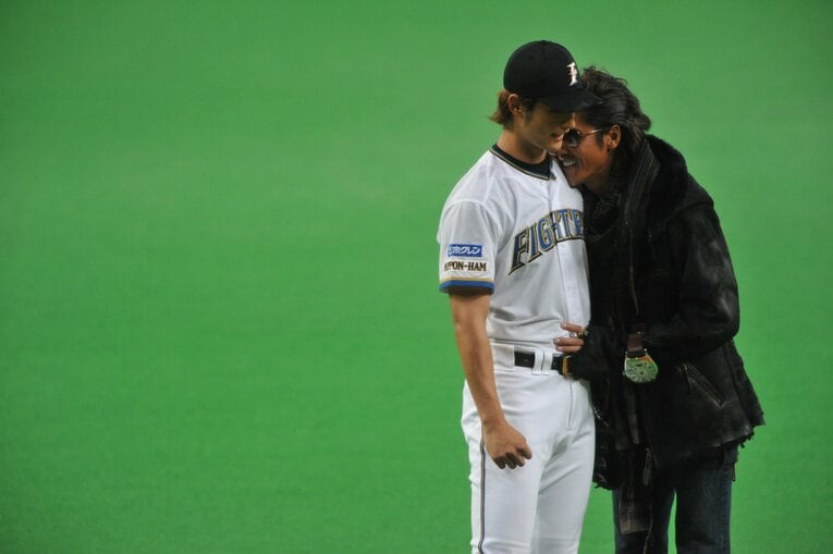 2009年撮影。ダルビッシュと新庄　©Naoya Sanuki