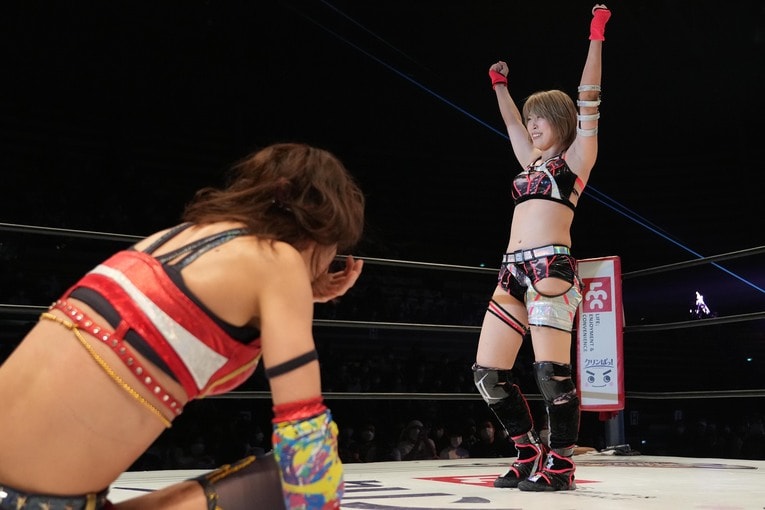 『5★STAR GP』開幕戦、桜井まいは向後桃に勝利して好スタートを切った　©Essei Hara