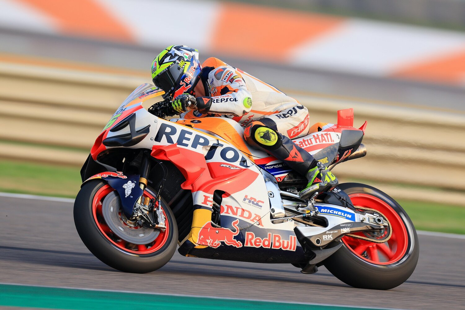 インドGPで久々の快走を見せたマルケス。転倒があったものの、猛追を見せて9位でチェッカーを受けた　©Satoshi Endo