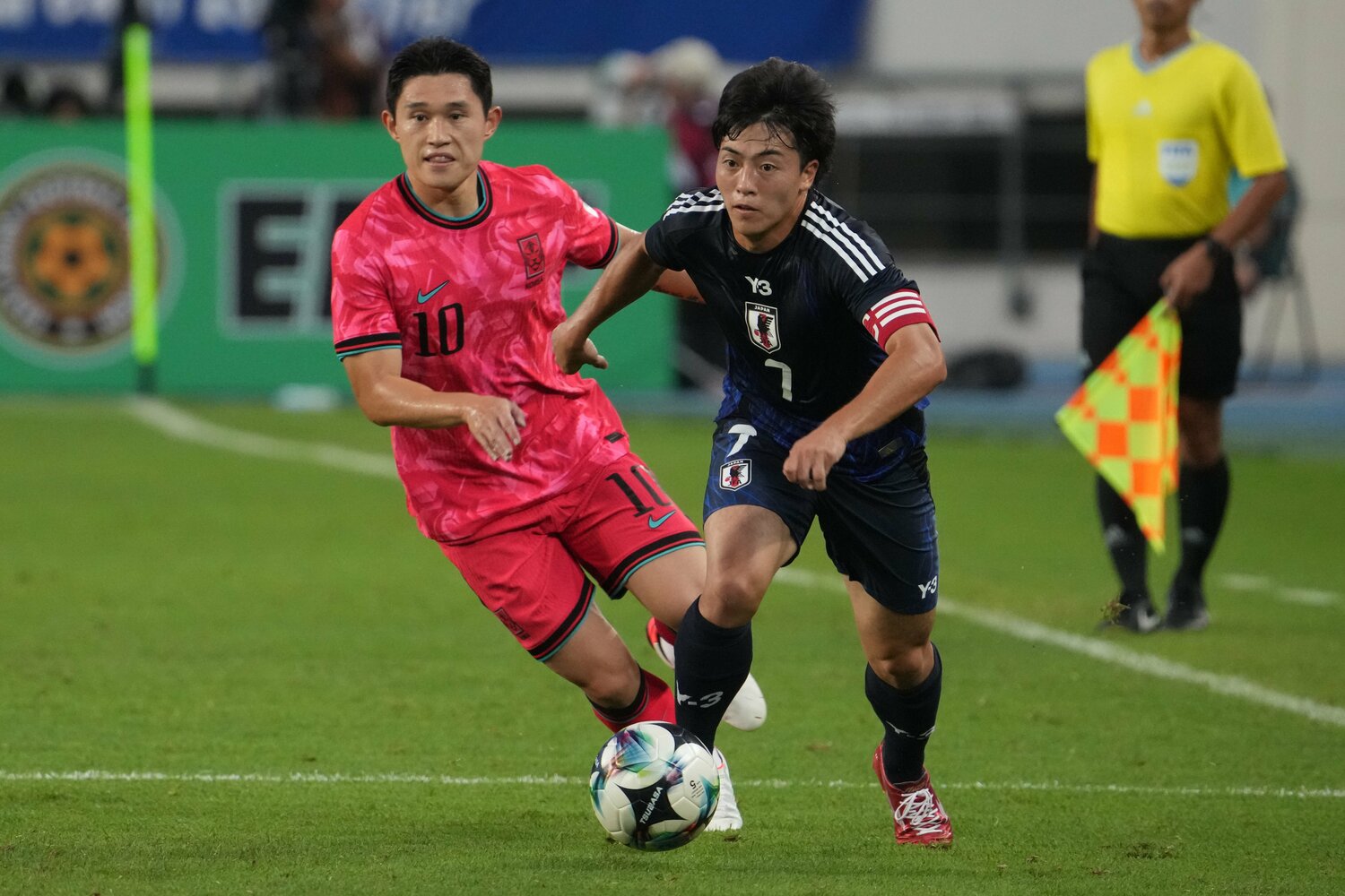 韓国戦でもアシストをマークした相馬　©︎Masashi Hara/Getty Images