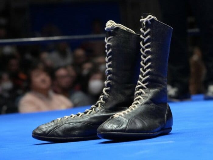 車いすの天龍源一郎が見せた笑顔、藤波辰爾は“確執”を越えて…ジャイアント馬場「没25年追善興行の情景」引退の太陽ケア「馬場さんには感謝しかない」＜Number Web＞ photograph by Essei Hara