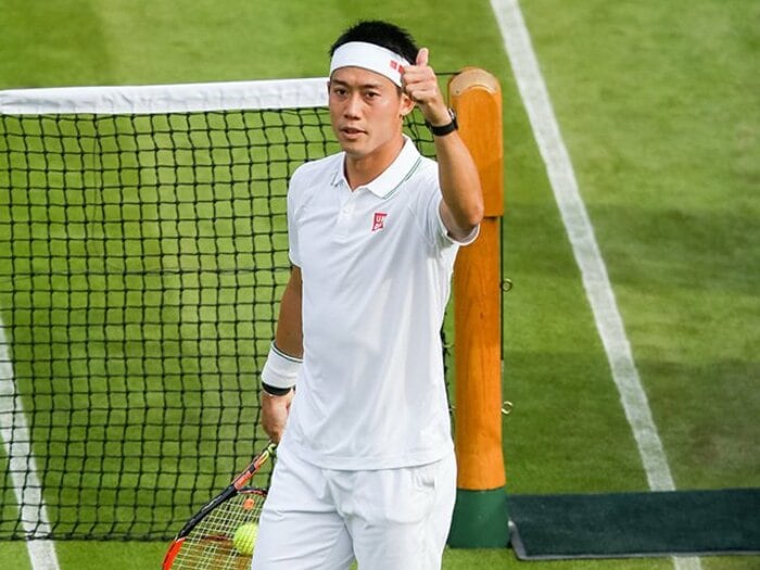 錦織圭「チケットの元はとれたかな」ウィンブルドン初戦を面白くした創意。＜Number Web＞ photograph by AFLO