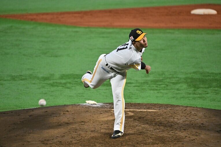 ソフトバンク時代の千賀　©Hideki Sugiyama