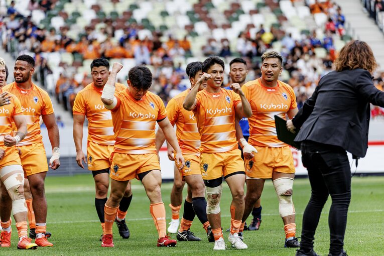 喜びを噛み締めるスピアーズのメンバー　©︎Kiichi Matsumoto