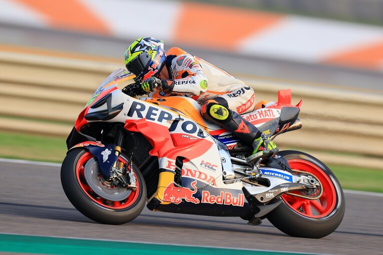 インドGPで久々の快走を見せたマルケス。転倒があったものの、猛追を見せて9位でチェッカーを受けた　©Satoshi Endo