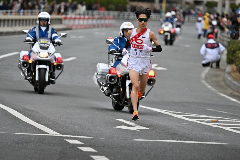 前回大会3区で区間賞の中野翔太もまさかの区間20位　©Yuki Suenaga