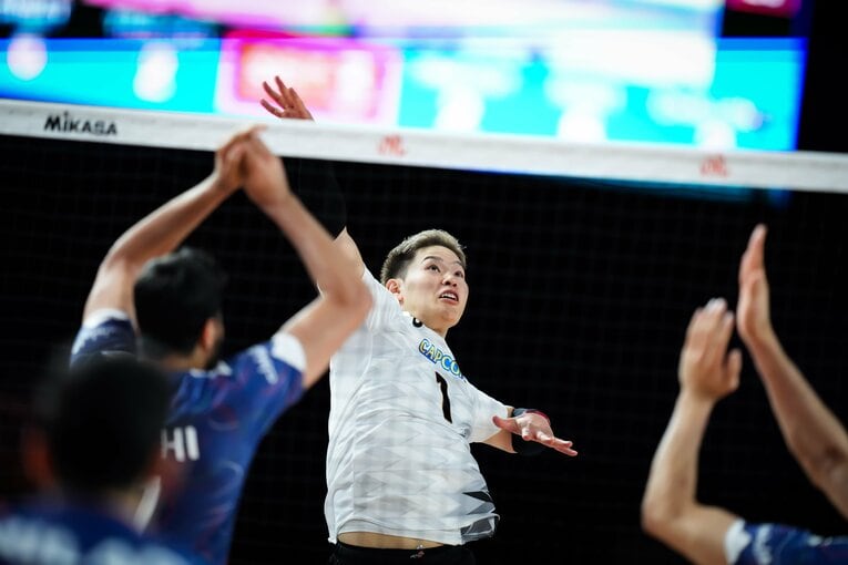 西田有志（VNLイラン戦）　©︎Volleyball World