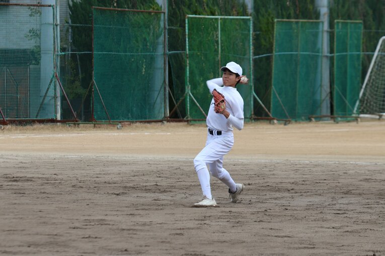 「古豪」市岡高校の練習風景　©Fumi Sawai