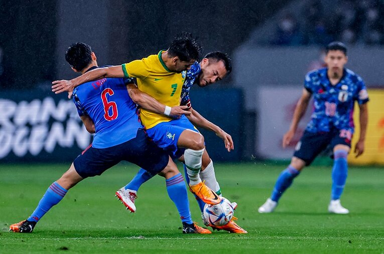 現地ブラジルでも日本の守備に難儀した、という見立てだったようだ　©Kiichi Matsumoto/JMPA