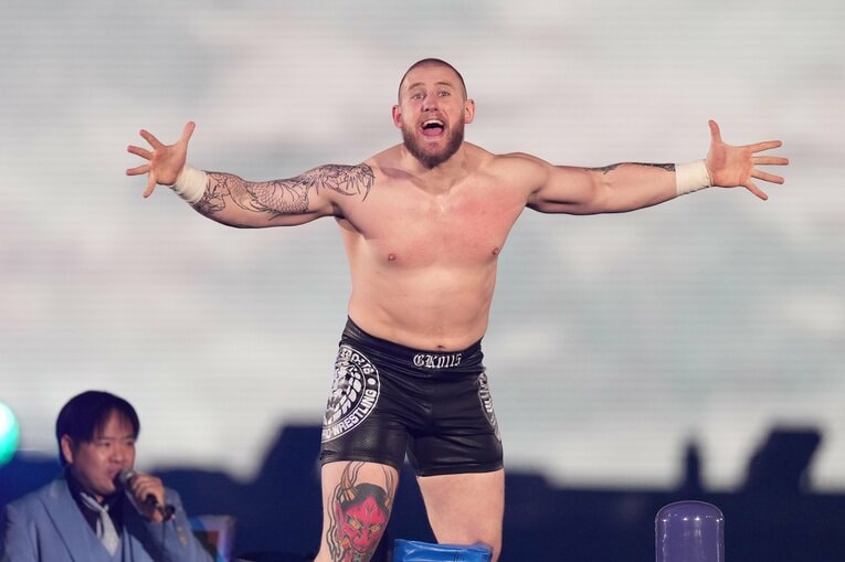 ケニー・オメガとの死闘で東京ドームの観客の心をつかんだゲイブ・キッド　©Essei Hara