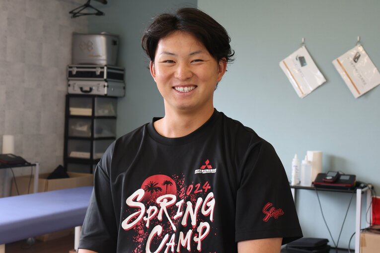 インタビューに応じる竹田　©Fumi Sawai