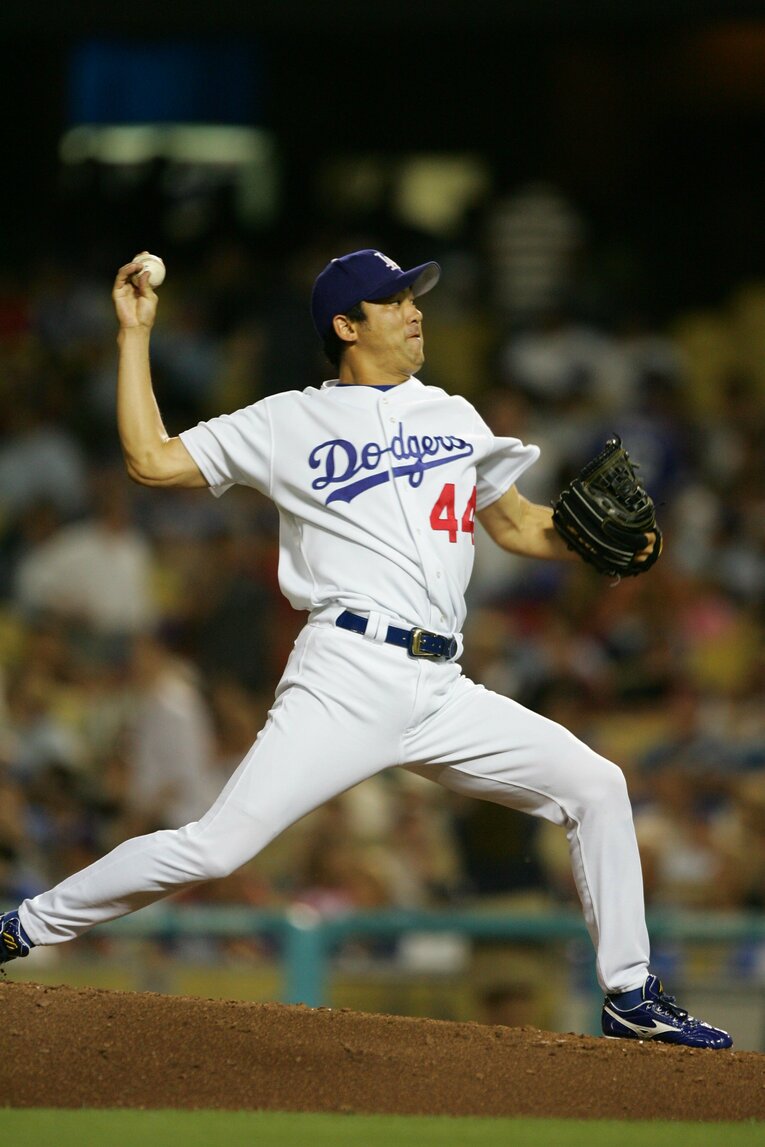 2006年、ドジャース時代の斎藤　©Koji Asakura