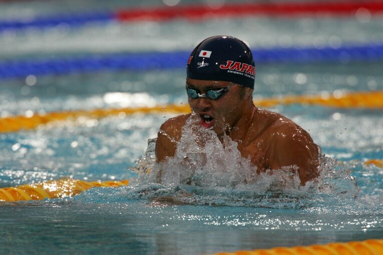 アテネ五輪、男子100m平泳ぎの北島康介　©JMPA