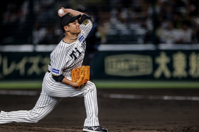 6回を3安打無失点の好投をみせていた阪神の先発・大竹耕太郎　©️Kiichi Matsumoto