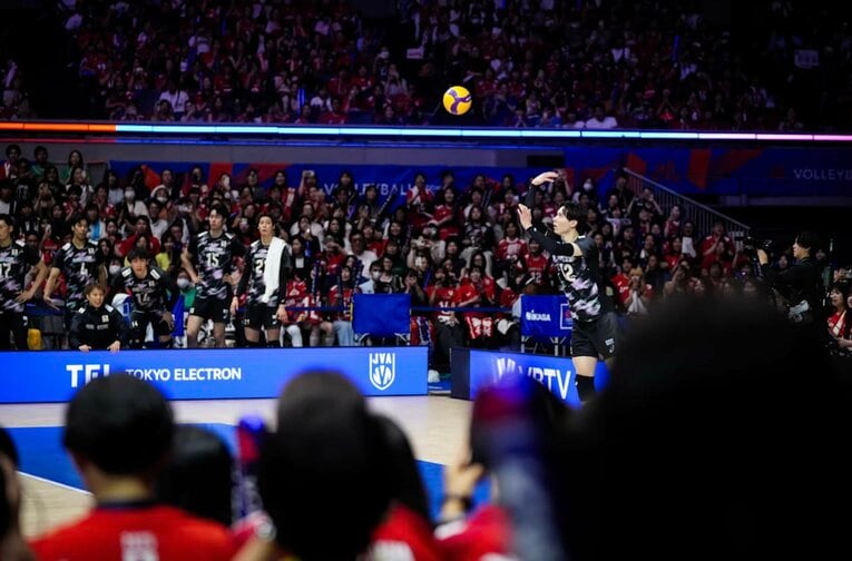 高橋藍（VNLカナダ戦）©Volleyball World