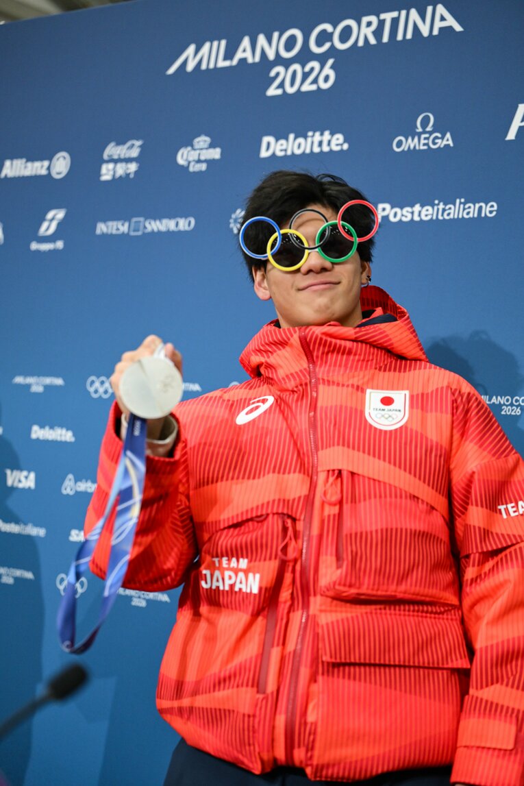 木村葵来が金メダル、木俣椋真が銀メダルを獲得した男子ビッグエア　©Nanae Suzuki／JMPA