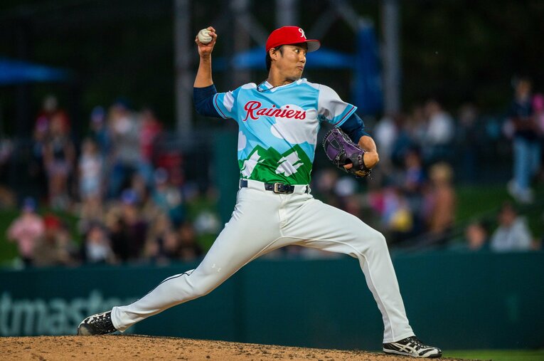 シアトル・マリナーズ傘下のタコマ・レイニアーズを解雇された藤浪晋太郎。一方でその潜在能力への評価は高く、米国では解雇に懐疑的な声も ／ photograph by Getty Images