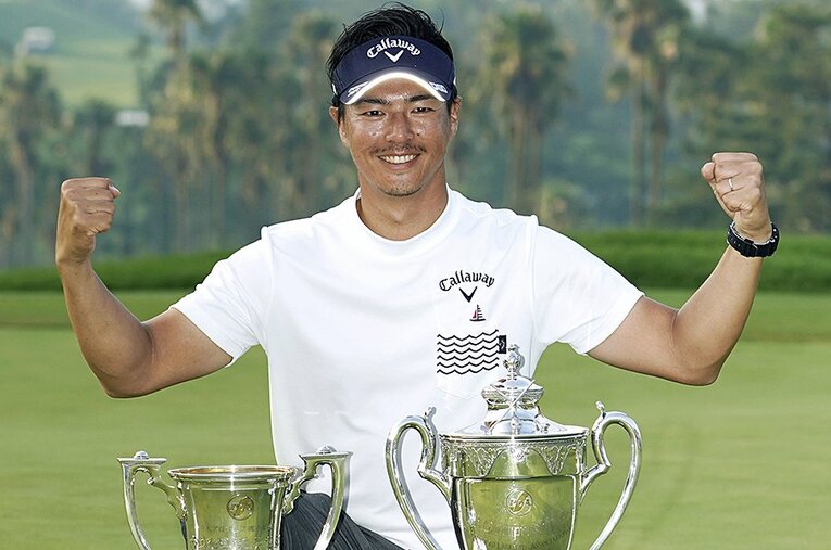 日本プロゴルフ選手権で2016年以来、3年ぶりの優勝を飾った石川遼。15歳でツアー優勝した少年は今年の9月で28歳を迎える。 ／ photograph by Kyodo News