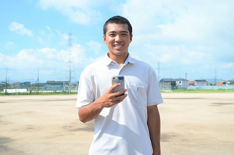 自らの意志でツイートした米子松蔭高校の主将・西村虎之助（3年）。甲子園出場の夢は果たせなかったが、最後の夏をグラウンドで終えることができた ／ photograph by Toshihide Ishikura