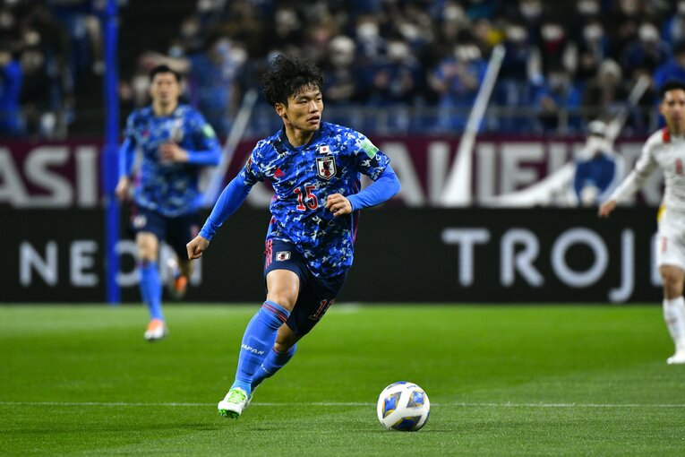 複数ポジションをハイレベルでこなすことができる旗手怜央　©Takuya Sugiyama/JMPA